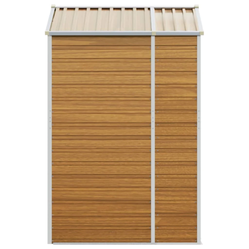 vidaXL dārza šķūnis, gaiši brūns, 191x130x198 cm, cinkots tērauds