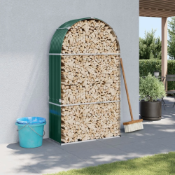 vidaXL malkas statīvs, zaļš, 120x45x210 cm, cinkots tērauds