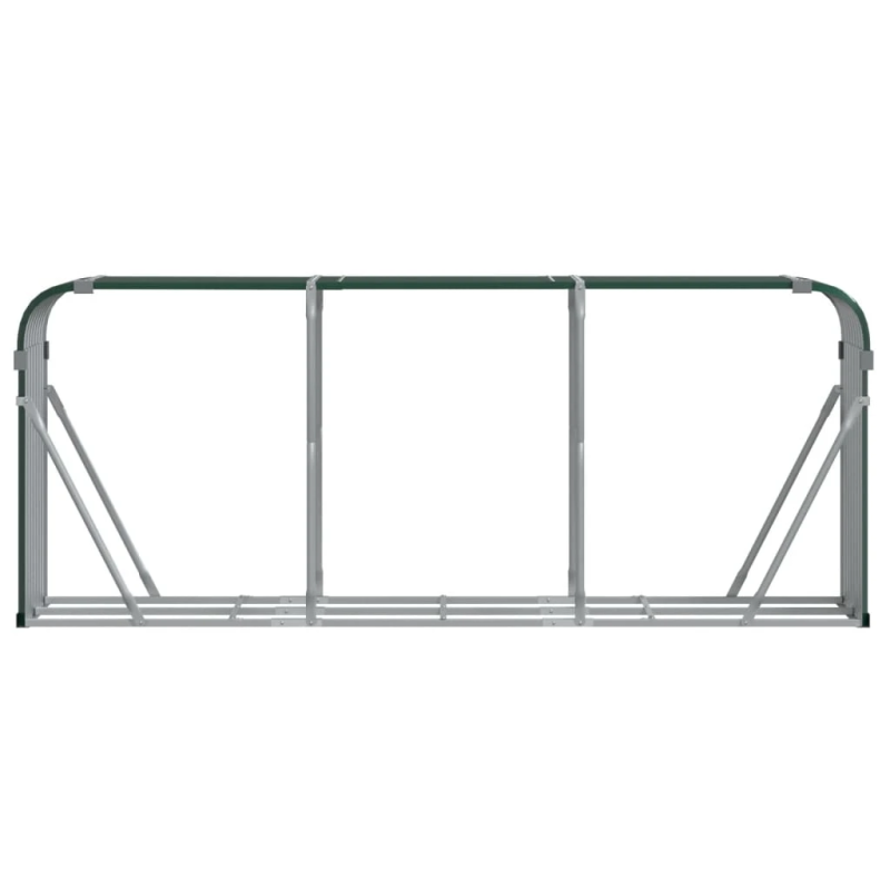 vidaXL malkas statīvs, zaļš, 234x45x100 cm, cinkots tērauds