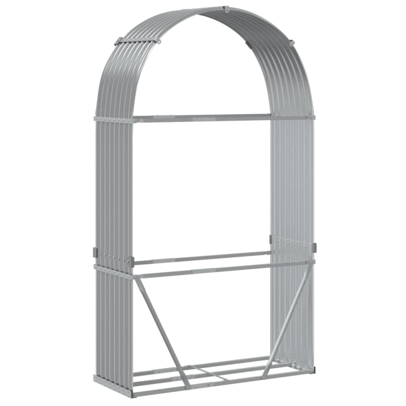 vidaXL malkas statīvs, gaiši pelēks, 120x45x210 cm, cinkots tērauds