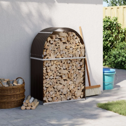 vidaXL malkas statīvs, brūns, 80x45x120 cm, cinkots tērauds