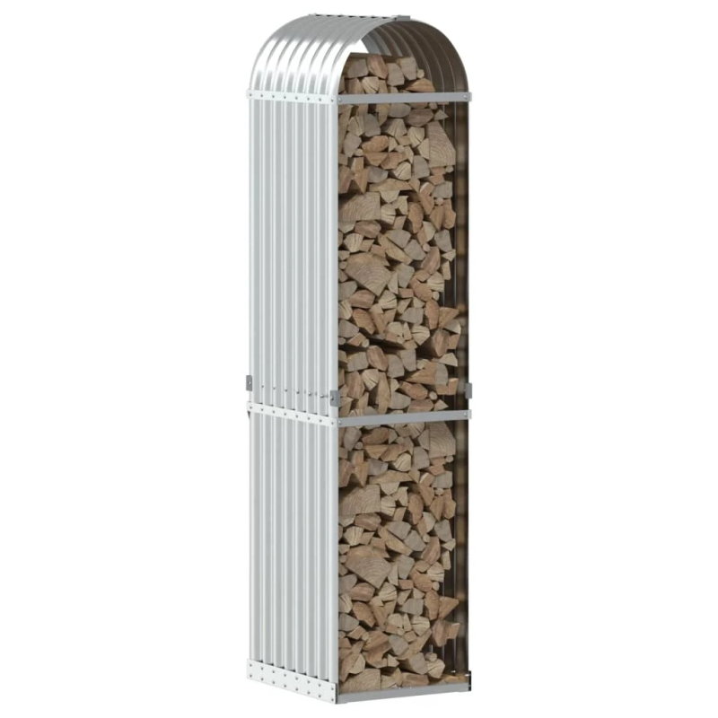 vidaXL malkas statīvs, sudraba krāsa, 40x45x170 cm, cinkots tērauds