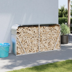 vidaXL malkas statīvs, sudraba krāsa, 180x45x100 cm, cinkots tērauds