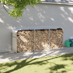 vidaXL malkas statīvs, sudraba krāsa, 234x45x100 cm, cinkots tērauds