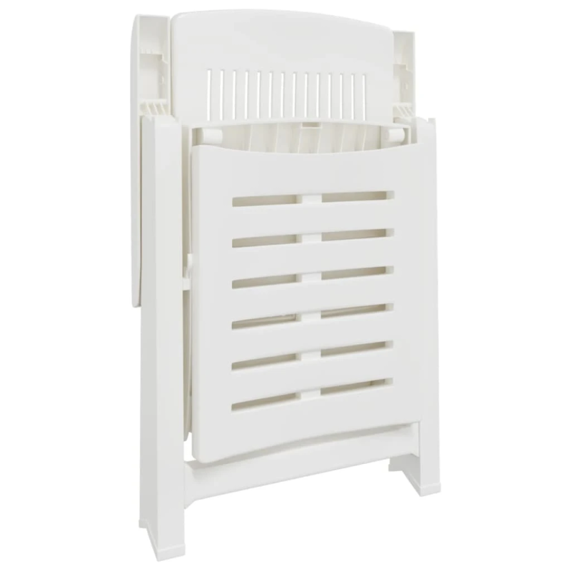 vidaXL sauļošanās zvilnis, balta plastmasa