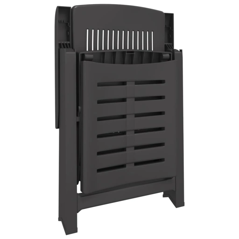 vidaXL sauļošanās krēsls, pelēka plastmasa