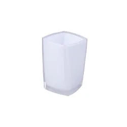 Стакан для ванной Domoletti BPO-2209-1 White, белый цв., 7.3 см x 10.8 см x 7.3 см