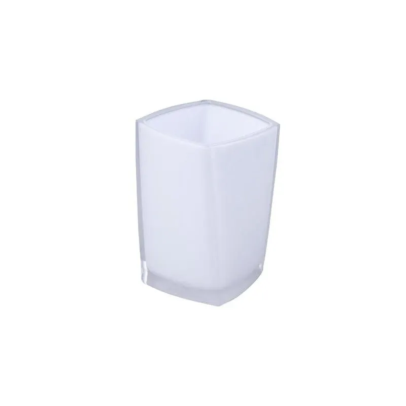 Vannas istabas glāze Domoletti BPO-2209-1 White, balta krās., 7.3 cm x 10.8 cm x 7.3 cm