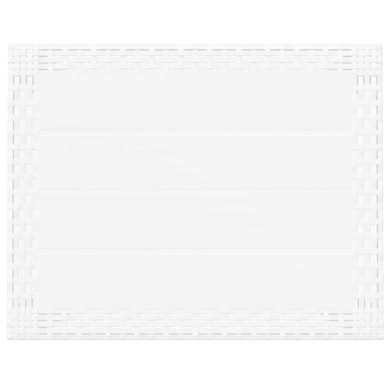 vidaXL dārza galds, balts, 59x47x40 cm, PP