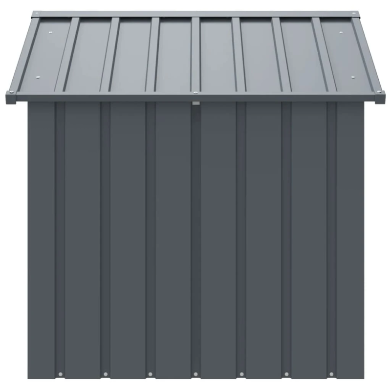 vidaXL suņu būda ar jumtu, melna, 117x103x102 cm, cinkots tērauds