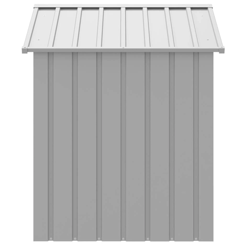 vidaXL suņu būda, 117x103x123 cm, cinkots tērauds, gaiši pelēka