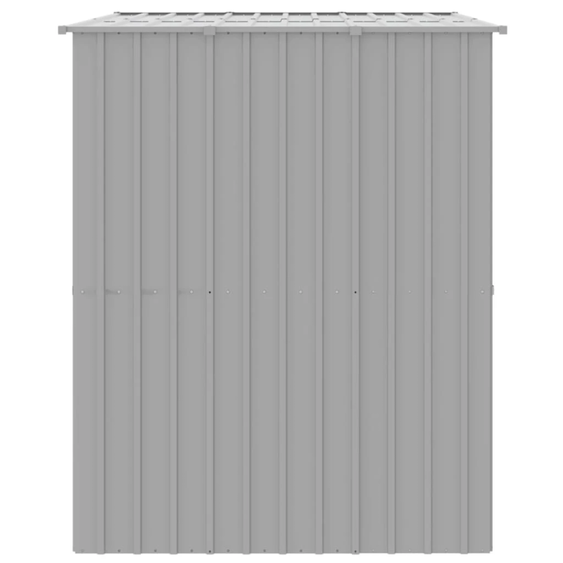 vidaXL suņu būda, gaiši pelēka, 214x153x181 cm, cinkots tērauds