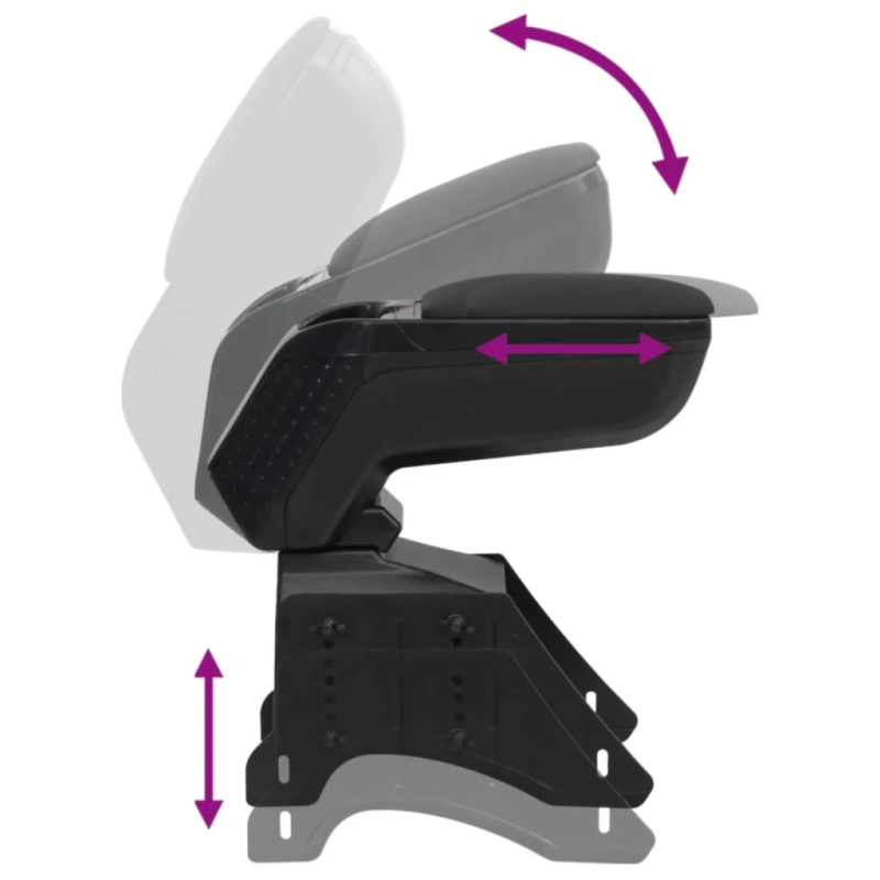vidaXL automašīnas roku balsts, universāls, 13x33x,33-53, cm, ABS