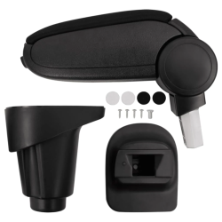 vidaXL automašīnas roku balsts, melns, 14x35x,37-53, cm, ABS