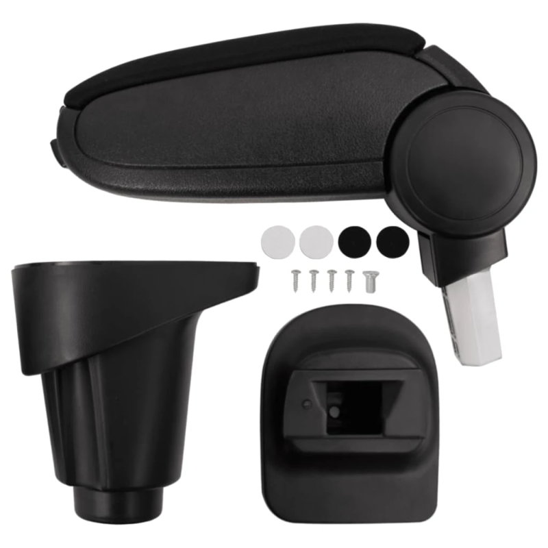 vidaXL automašīnas roku balsts, melns, 14x35x,37-53, cm, ABS