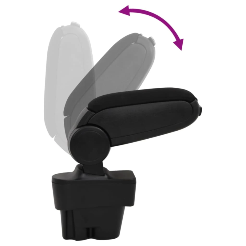 vidaXL automašīnas roku balsts, melns, 12x36x,33,5-48, cm, ABS