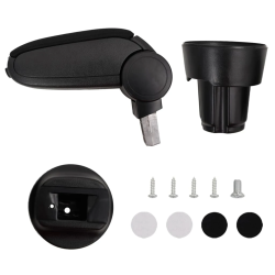 vidaXL automašīnas roku balsts, melns, 13x33x,33-49, cm, ABS