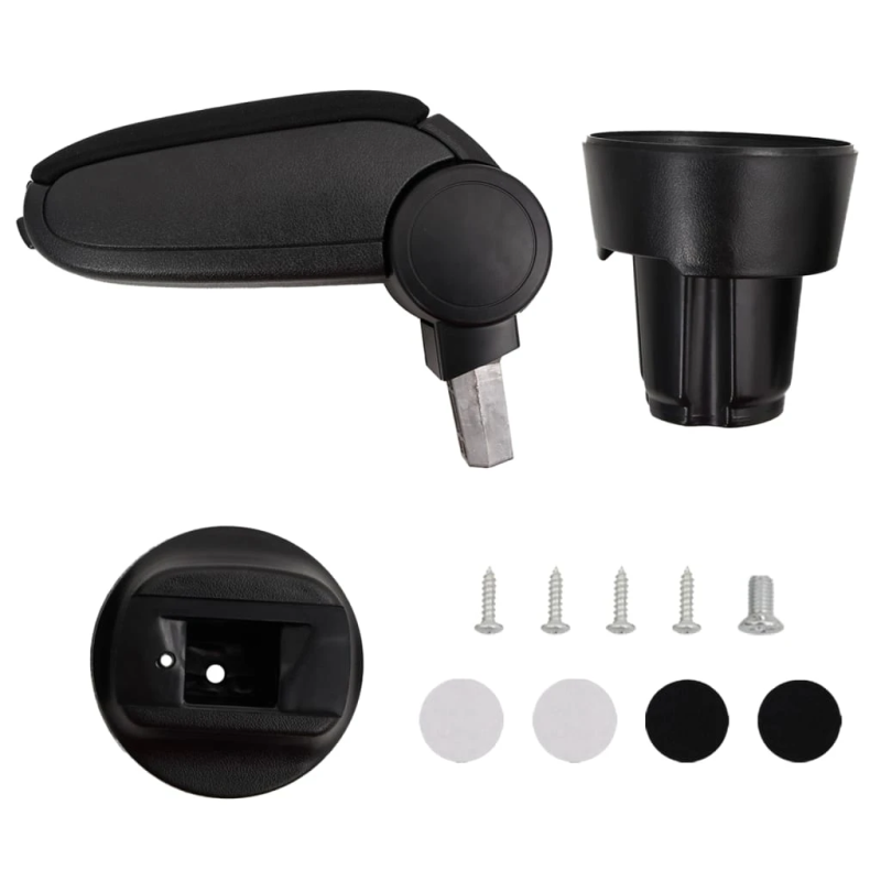 vidaXL automašīnas roku balsts, melns, 13x33x,33-49, cm, ABS