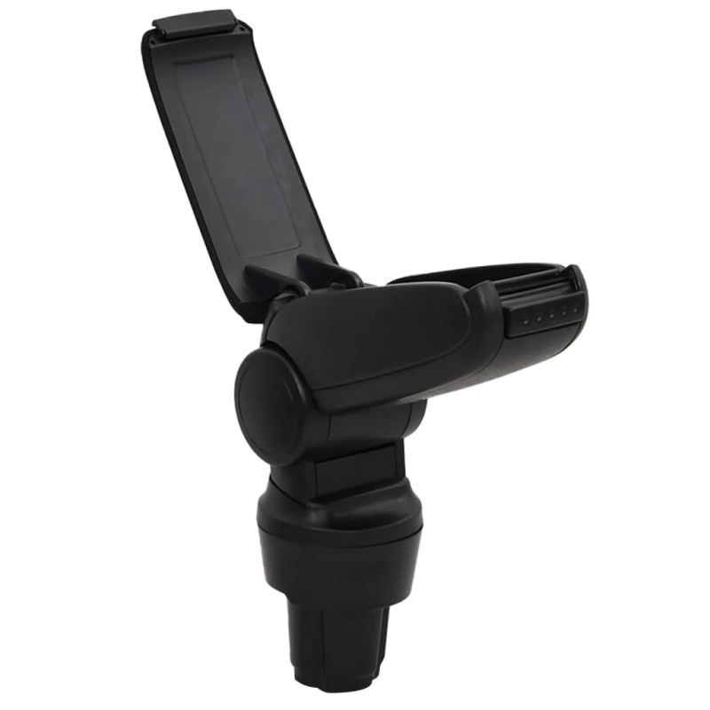 vidaXL automašīnas roku balsts, melns, 13x33x,33-49, cm, ABS