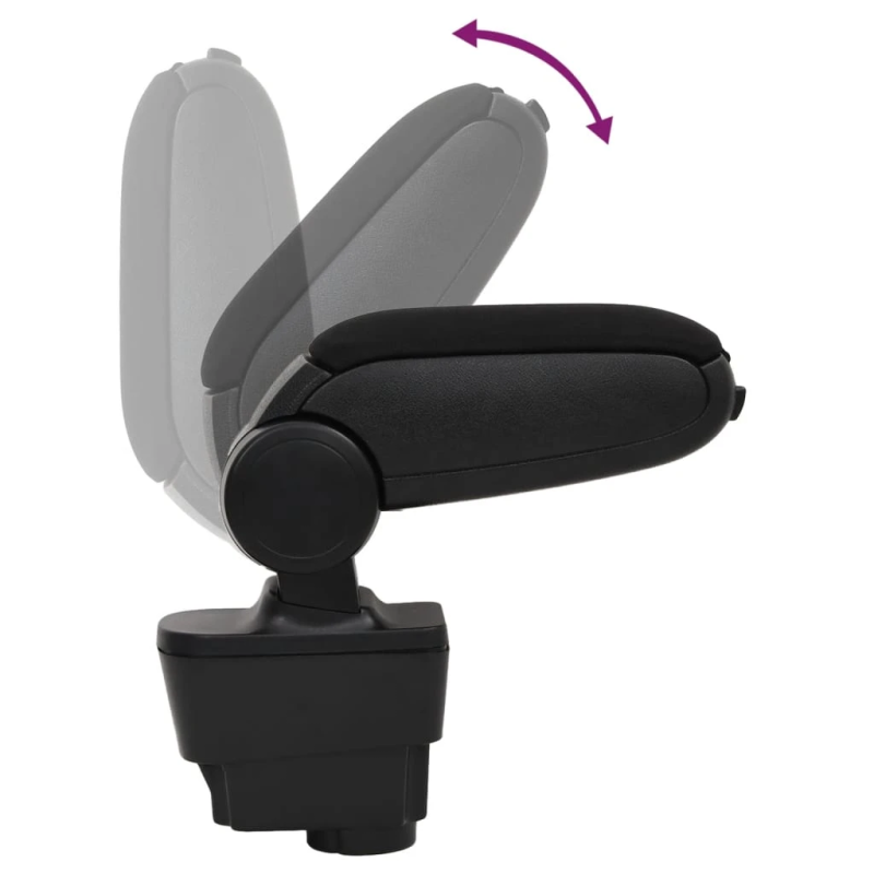 vidaXL automašīnas roku balsts, melns, 11x35x,32-49, cm, ABS