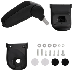 vidaXL automašīnas roku balsts, melns, 15x35x,30-47, cm, ABS