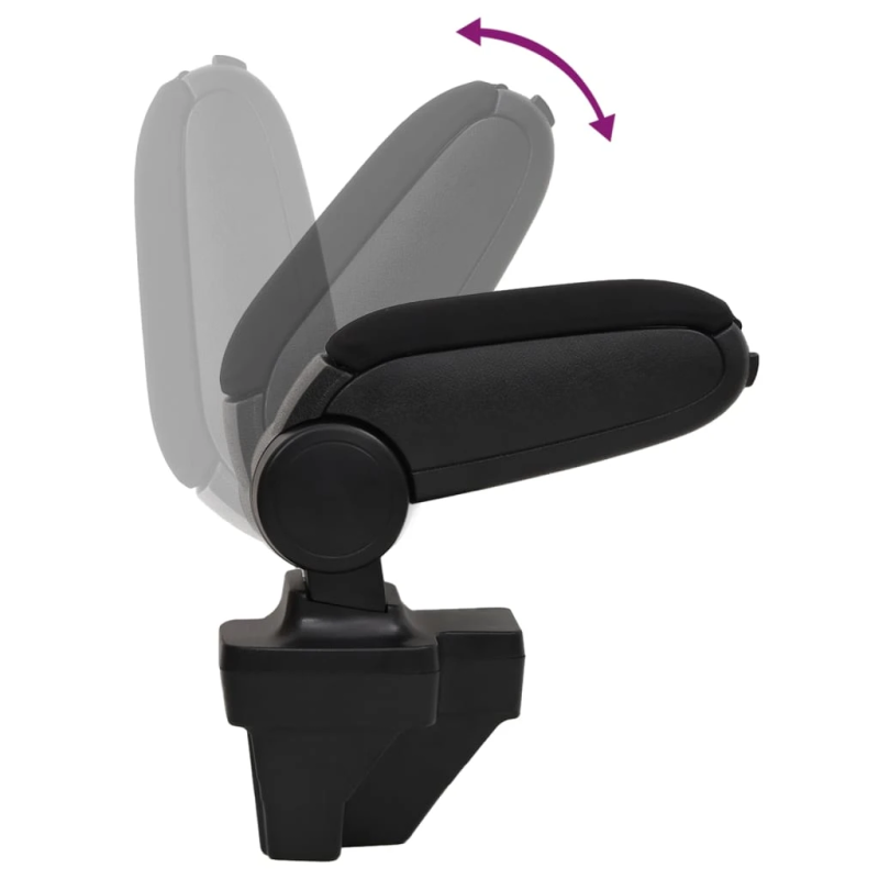 vidaXL automašīnas roku balsts, melns, 15x35x,33-49,5, cm, ABS