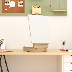 vidaXL galda molberts, 27x43x68 cm, priedes masīvkoks