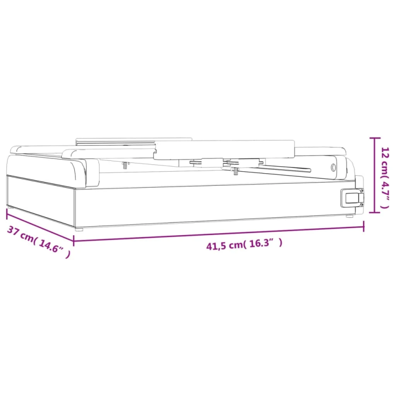 vidaXL galda molberts ar atvilktni, 41,5x37x12 cm, priedes masīvkoks