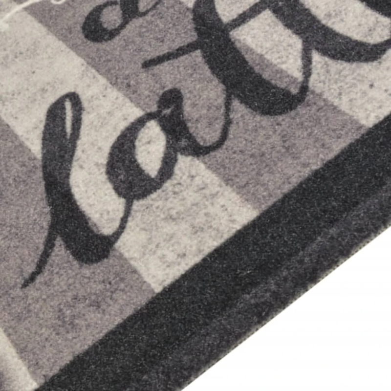 vidaXL virtuves paklājs, mazgājams, ar uzrakstu, 45x150 cm, samts