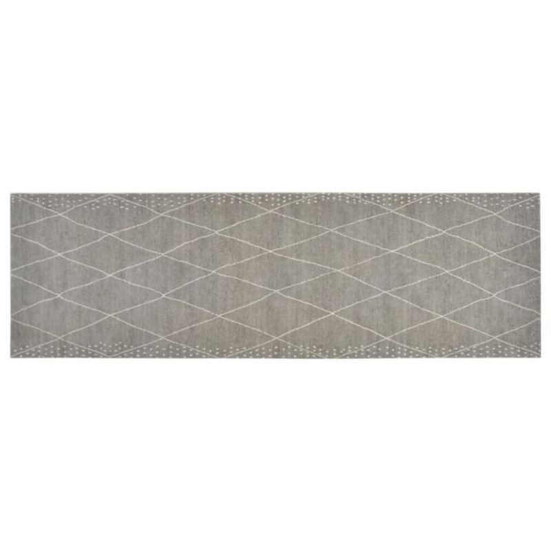 vidaXL virtuves paklājs, mazgājams, rombu apdruka, 60x180 cm, samts