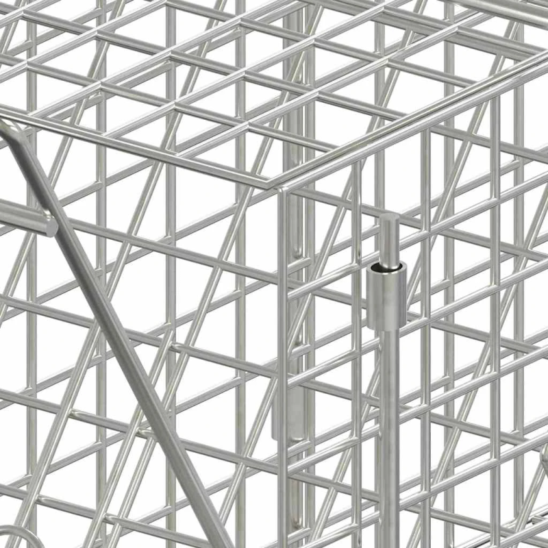 vidaXL dzīvnieku slazds, 64,5x25x26,5 cm, cinkots dzelzs