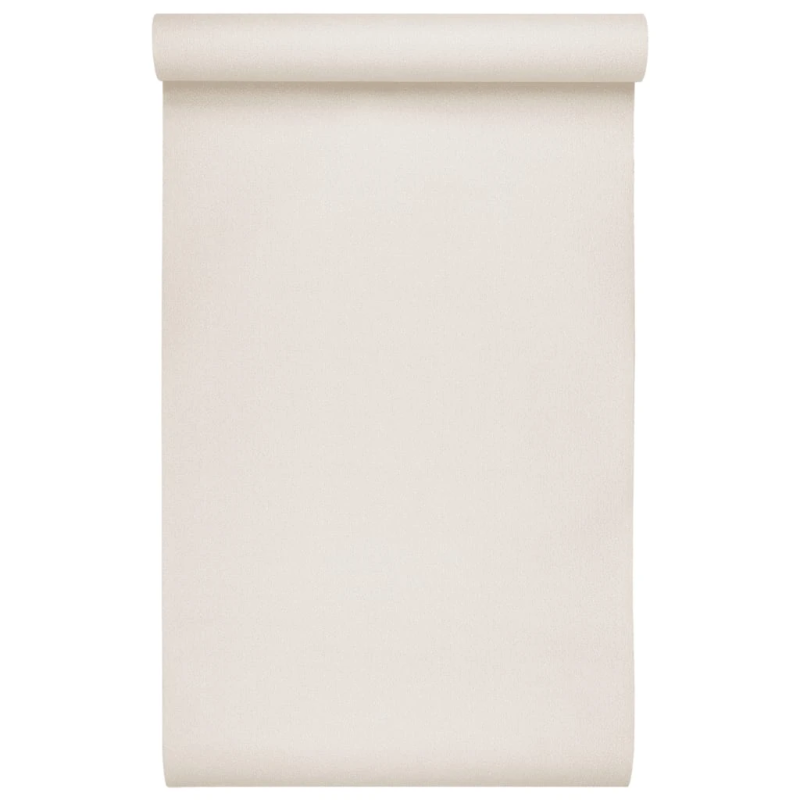 vidaXL tapete, 3D, vienkrāsaina, krēmkrāsas, 10x0,53 m, neausta