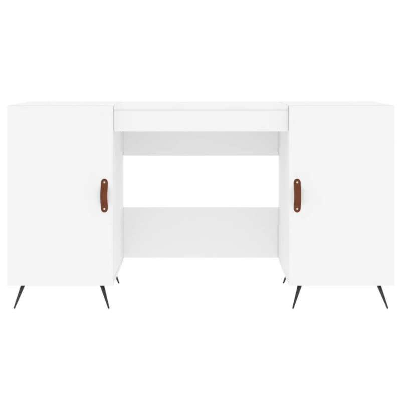 vidaXL rakstāmgalds, balts, 140x50x75 cm, inženierijas koks