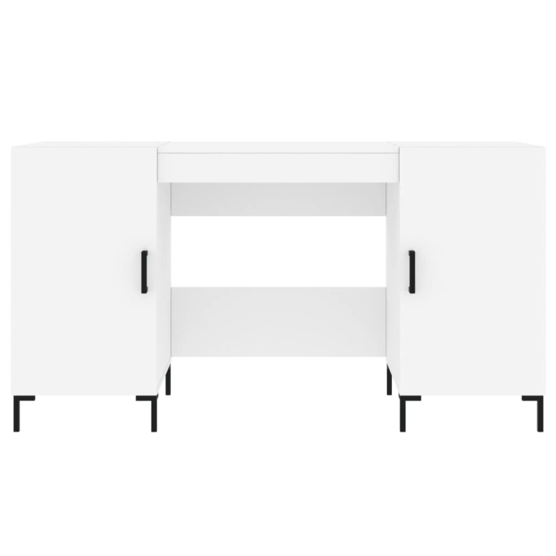 vidaXL rakstāmgalds, balts, 140x50x75 cm, inženierijas koks