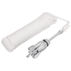 vidaXL saliekamais enkurs ar virvi, sudrabains, 1,5 kg, kaļamā dzelzs