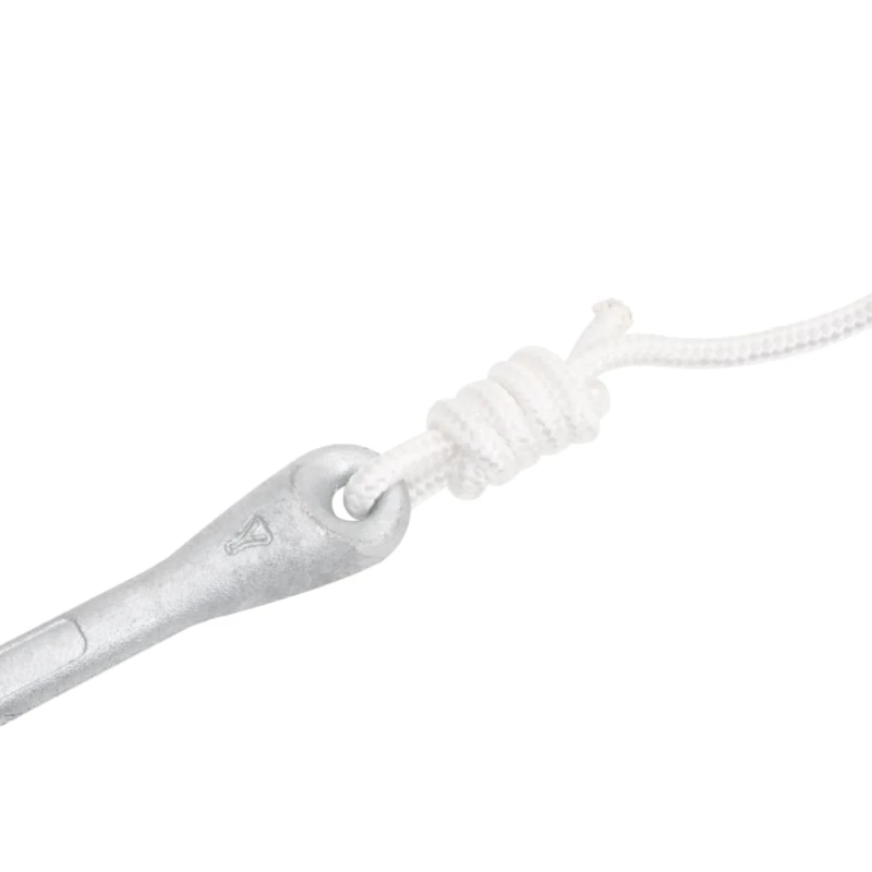 vidaXL saliekamais enkurs ar virvi, sudrabains, 1,5 kg, kaļamā dzelzs