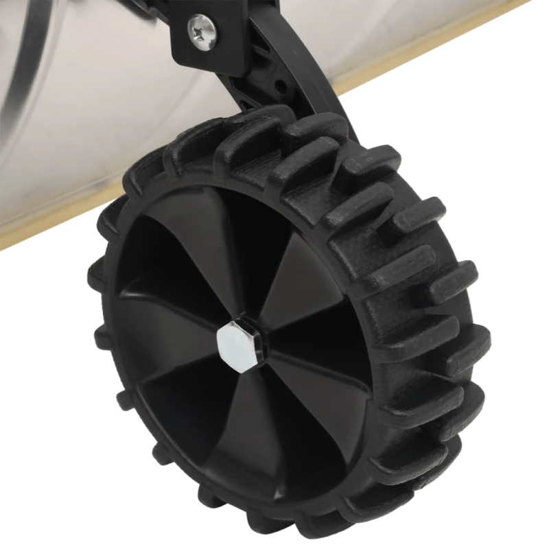 vidaXL sniega lāpsta ar izvelkamu rokturi, sudrabaina, 61 cm, tērauds