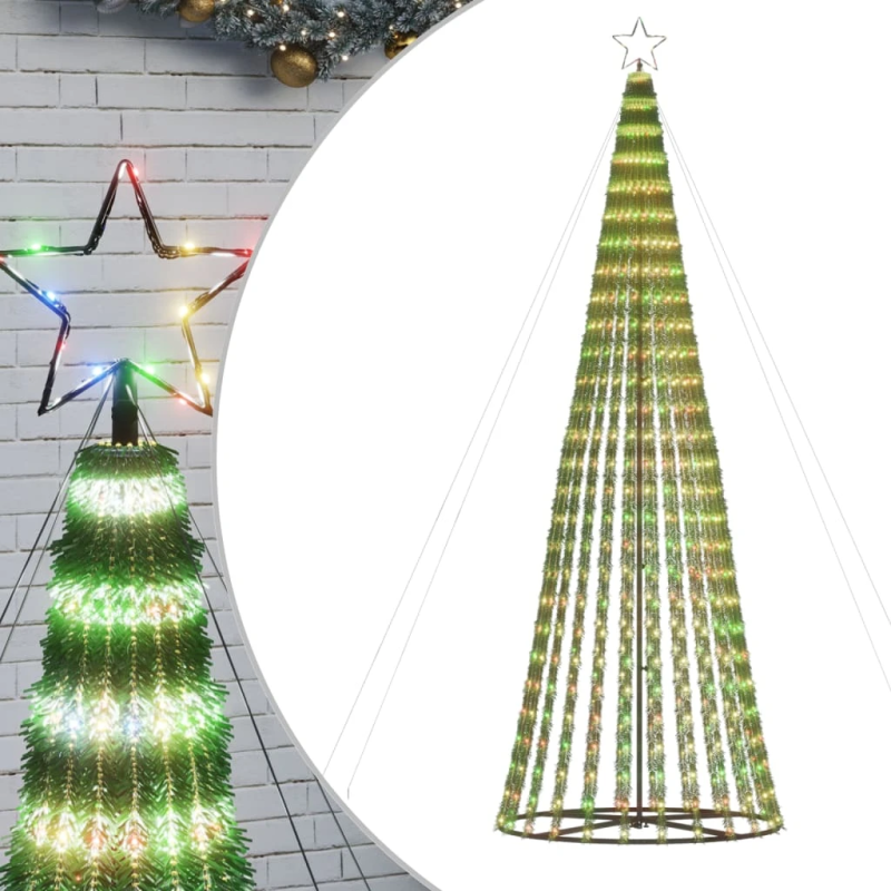 vidaXL LED Ziemassvētku eglīte 688 LED Krāsains 300 cm