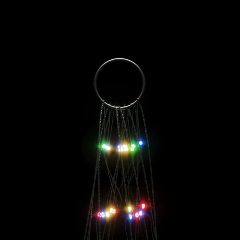 vidaXL LED Ziemassvētku eglīte uz karoga masta 550 LED Krāsains 300 cm