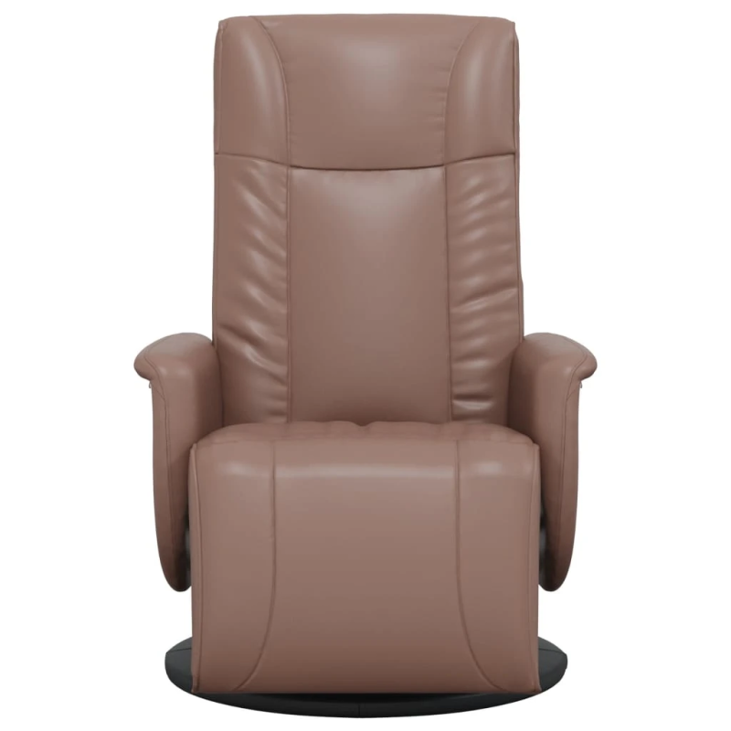 vidaXL atpūtas krēsls ar kāju balstu, atgāžams, brūns mākslīgā āda