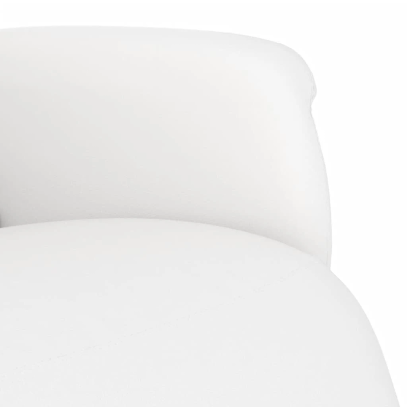 vidaXL atpūtas krēsls ar kāju balstu, atgāžams, balta mākslīgā āda