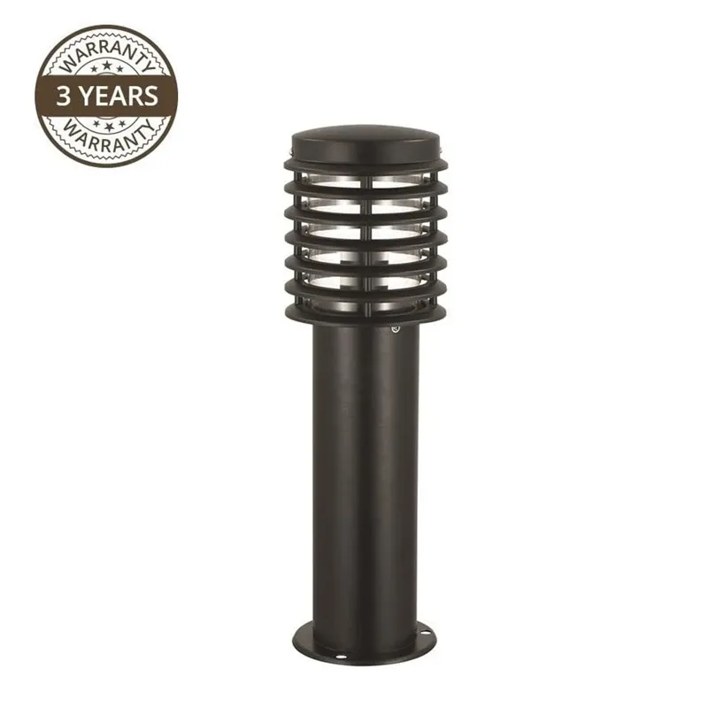 Brīvi stāvošs āra gaismeklis Domoletti GPL-EL, 100W, E27, IP44, melna krās., 15 cm x 50 cm