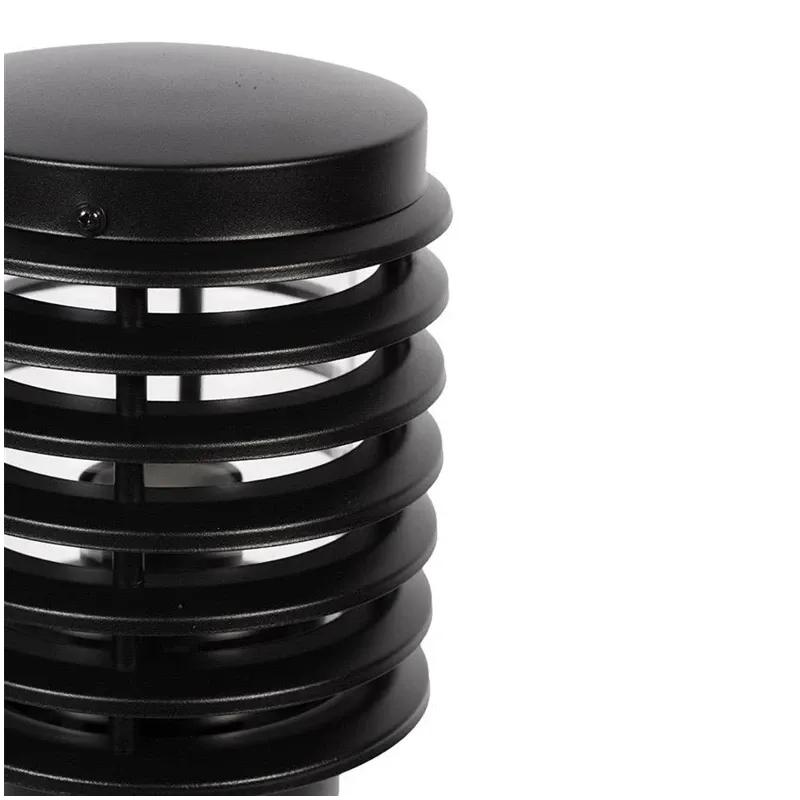 Brīvi stāvošs āra gaismeklis Domoletti GPL-EL, 100W, E27, IP44, melna krās., 15 cm x 50 cm