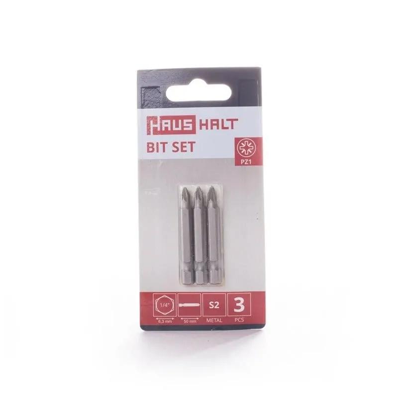 Skrūvgriežu uzgaļu komplekts Haushalt, PZ1, 50 mm