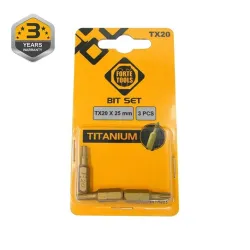 Titanium screwdriver bit tx20x25mm 3pcs