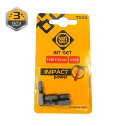 Löökkruvikeeraja otsikud Forte Tools BT03C-25TX20, TX20, 25 mm