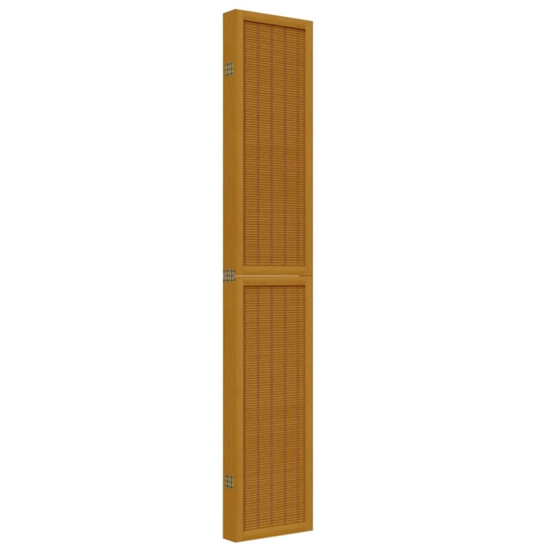 vidaXL 6-paneļu istabas aizslietnis, brūns, paulonijas masīvkoks