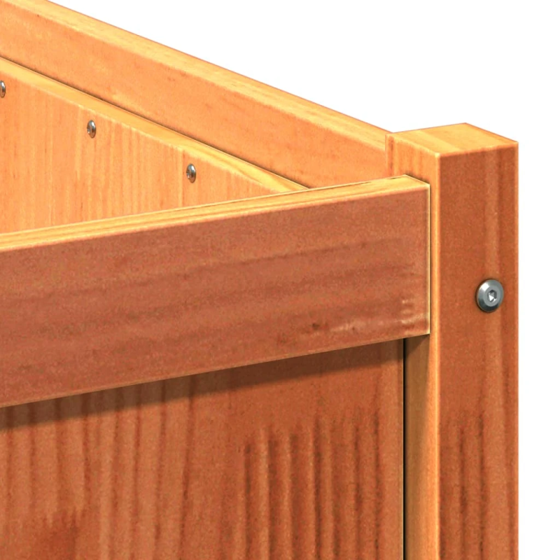 vidaXL dārza puķu kastes, 2 gab., vaska brūnas, priedes masīvkoks