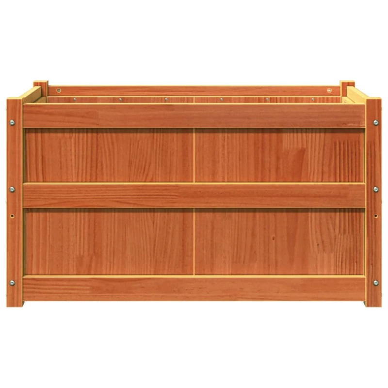 vidaXL dārza puķu kastes, 2 gab., vaska brūnas, priedes masīvkoks