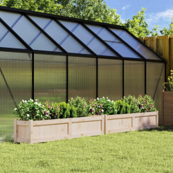 vidaXL dārza puķu kastes, 2 gab., priedes masīvkoks